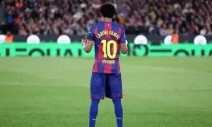 مشاهدة لامين يامال يوجه رسالة مؤثرة إلى جماهير برشلونة بعد استبعاده لبقية الموسم بث مباشر كورة جول
